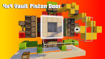 (1.16+) BUTTON 4X4 VAULT DOOR Tutorial | Minecraft Java