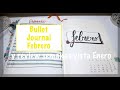 Portada Bullet Journal Febrero y repaso semanas vista Enero | Orden, papel y tijera