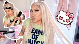 LACE WHERE?🔥MY NEW FAVORITE BLONDE HIGHLIGHT FRONT WIG FOR SUMMERTIME | PRE PLUCKED | ALIPEARL HAIR