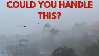 1 Hour Inside A Major Hurricane Eyewall - Typhoon Koinu