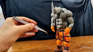 making mutant Rhino with clay_how to make rhino with play-doh/clay