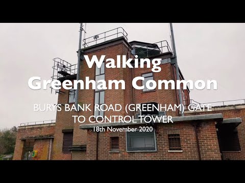 Walking Greenham Common: Bury's Band Road (Greenham) Gate to Control Tower. 4K (2160p)
