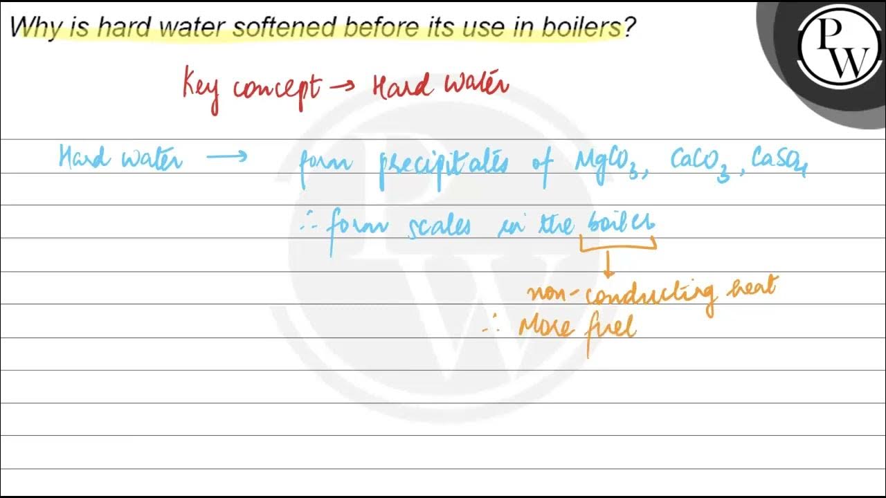 Why is hard water softened before its use in boilers? (IV) YouTube