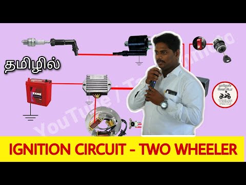 Two wheeler ignition circuit | Sparkplug | RR unit | Stator | CDI | Circuit series |