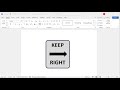 How to create keep right road sign in word