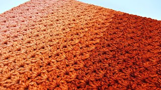 How To Crochet An EASY Stitch For Blankets and Scarfs   Cluster V Stitch