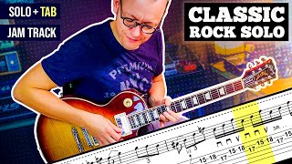 Video thumbnail of "Classic Rock Guitar Solo in G | + Guitar TABS (Gibson Les Paul)"