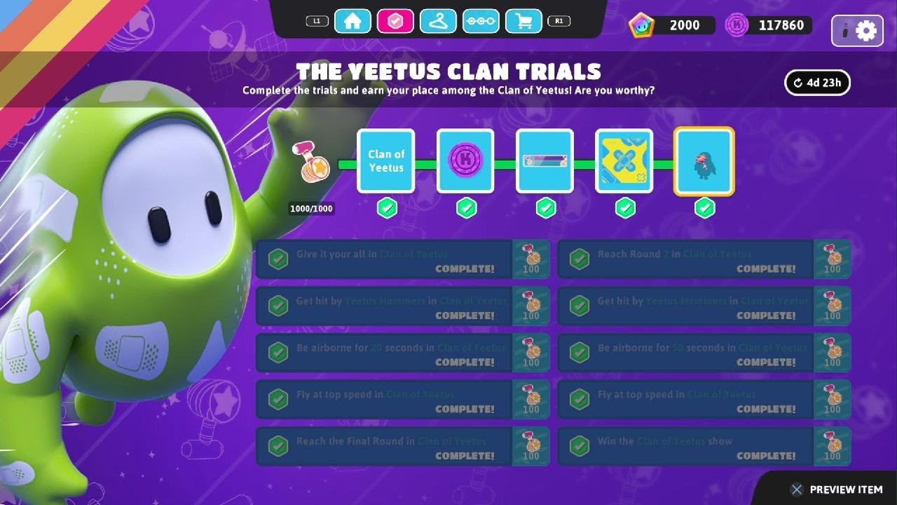 Fall Guys Clan of Yeetus Fully completed!