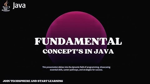 FUNDAMENTALS CONCEPTS IN JAVA#programminglanguagej#learnjava#viralvideo@TechSphere-l1l