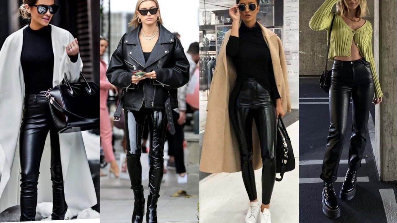 Most elegant and expensive party wear leather latex pants designs ideas collection of leather latex