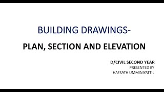 Building Drawings - Practical (Plan Section & Elevation) Part 1 - Draughtsman Civil 2nd  Year