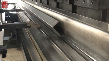 WC67K 100Ton x 3200 E300 Torsion bar synchronous NC two axis control capability.