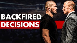 10 Biggest UFC Decisions That Definitely Backfired