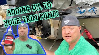 How to Add Oil to your Trim Pump on your Mercury Outboard Motor!