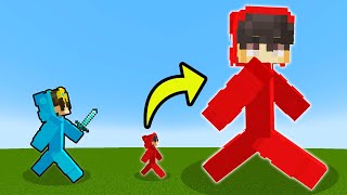 Tiny & Giant Speedrunner VS Hunter in Minecraft
