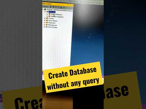 Create Database in Microsoft SQL SERVER #ytshorts #viral #viralvideo #database #mssql #microsoft