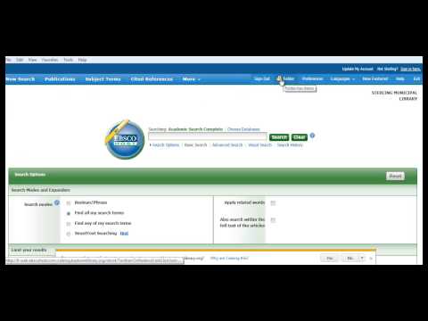 EBSCO Academic Search Complete - working with search results