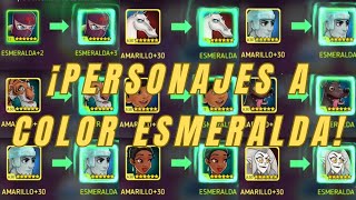 Mis Personajes A Color Esmeralda !! - Disney Heroes Battle Mode