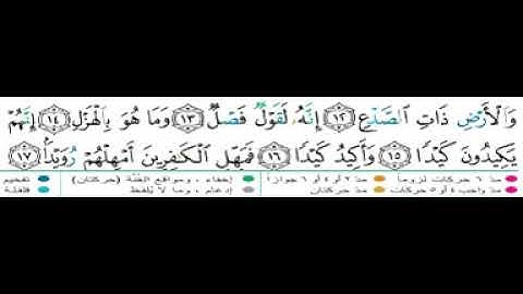 سورة الطارق-آيات-15-17-بصوت الحصرى المعلم بدون ترديد الاطفال
