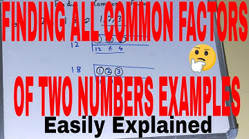 Finding common factors of two numbers|How to find common factors of two numbers|Common Factors