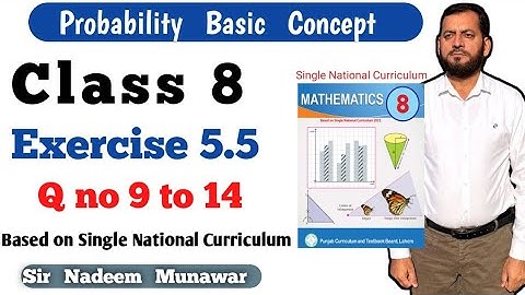 Class 8 Exercise 5.5 Q no 9 to 14  Ex 5.5 SNC Maths PCTB Maths Class 8 Punjab Board Sir Nadeem Munaw