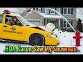 HOA Karen Saw My Snowman and Drove Straight Into It — She Didn’t Expect What Was Hidden Inside