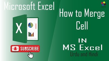 How to Merge Cell in MS Excel II Merge Cell II Urdu and Hindi