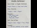 #english English sentence