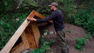 Solo overnight in a mountain dugout during rain. Working with wood in the forest, by Simple Life 30,321 views 10 months ago 20 minutes