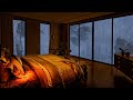 Regengeräusche und Donner vor dem Fenster in der Nacht - Schlaf gut & Lerne und Entspannen