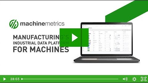 MachineMetrics Demo -  Manufacturing X.0 Conference