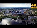 FINLAND MIKKELI 4K Flight above the harbor