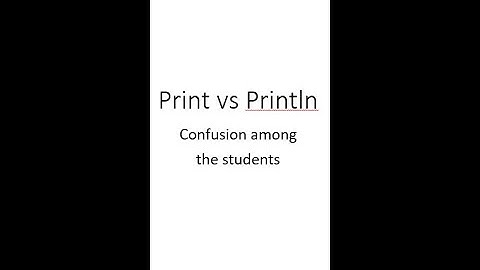 Print vs Println in Java