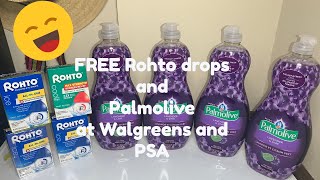 Free Palmolive and Rohto Drops at Walgreens! 6\/25. PLUS A PSA. Walgreens Couponing