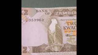 Zambia banknote 2 keacha 1986-1988/Zambië banknoot/जाम्बिया बैंकनोट/Billete de Zambia/عملة زامبيا