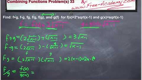 Combining Functions Practice Problem 3 - Calculus