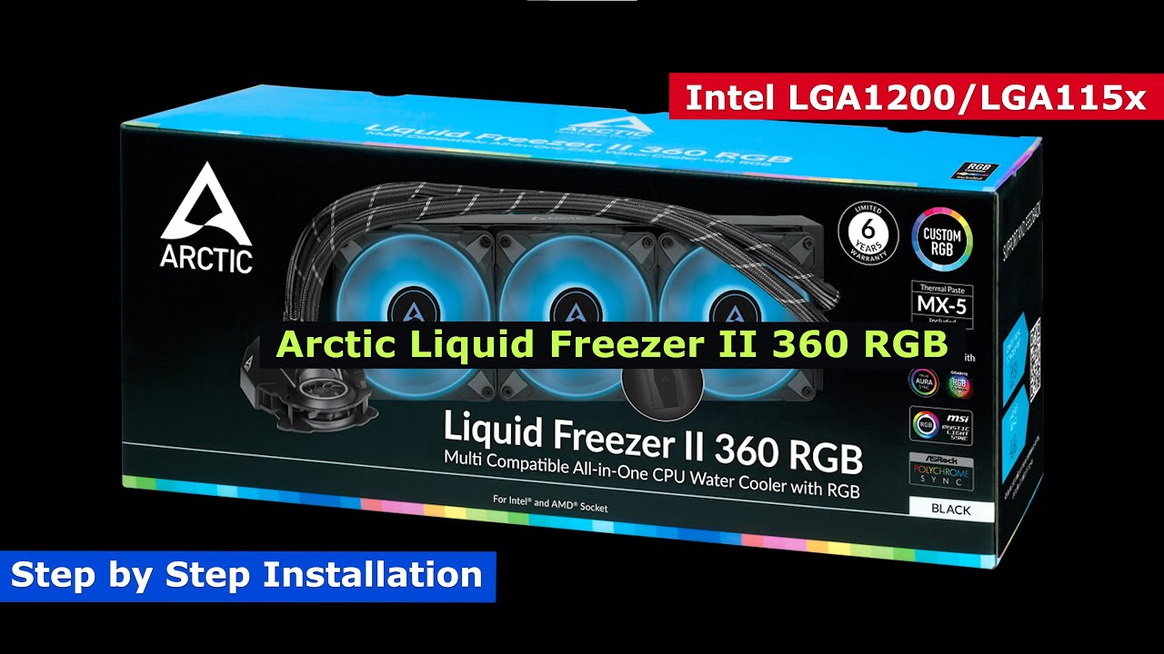 Arctic Liquid Freezer II 360 RGB, Installation Step by Step