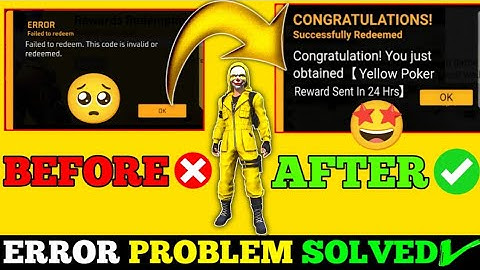 Free Fire Redeem Code Error Problem Solved | Redeem Code Failed Problem | Team Chaubey