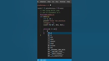 C Programming- GCD Using while loop and if Statement
