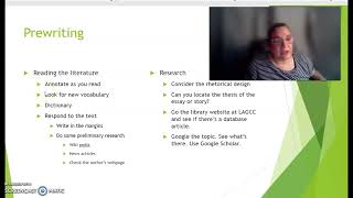 SUNY Writing Process and Revising for College Level Work