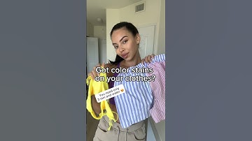 REMOVE COLOR STAINS IN 3 MIN 😍  #lifehack #colorstain #lifehacks #clotheswashing #stains