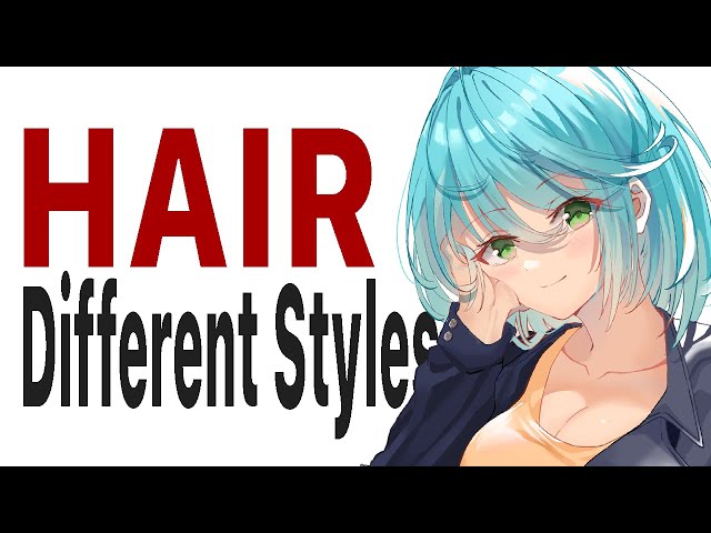 EASIEST Way To Draw Anime Hair (Different Styles) 