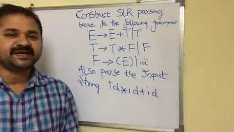 SLR Parser in compiler design with solved example3