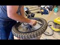 How to replace a tube in a motorcycle wheel