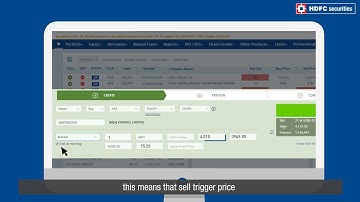 Bracket order - help’s to limit down side and lock in your profit/loss | HDFC Securities