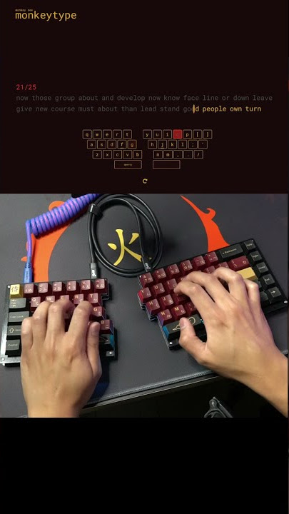 My Ergonomic Split Keyboard- Quefrency 65% w/ U4T Boba Switches and GMK Red Samurai Keycap Set