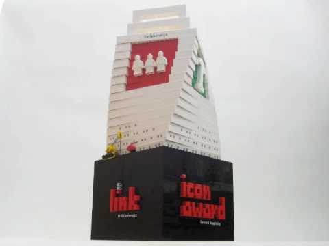 Award for Marriott with LEGO bricks