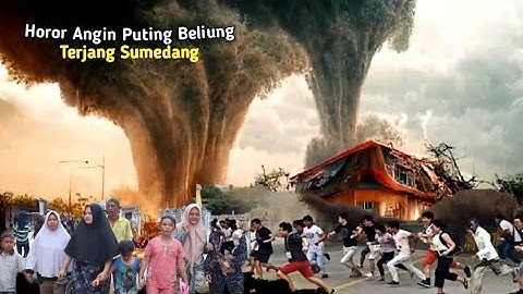Detik Detik Angin Puting Beliung Terjang Di Sumedang