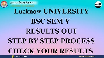 lucknow university bsc Sem V Results out #lucknowuniversity #luupdate