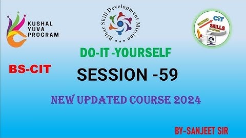 GUIDED DO IT YOURSELF SESSION 59| BS-CIT SESSION -59|Do it yourself -59||KYP COURSE